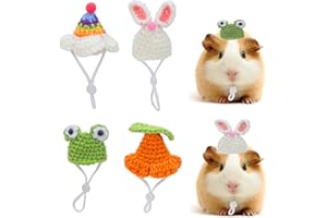 RDWESZOD Cappello da criceto con cinghia regolabile, per lucertola, porcellini d'India, rettili, Natale, vacanze, feste, vestiti, costumi, accessori, 4 pezzi