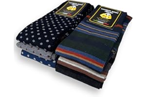 Lucchetti Socks Milano Set da 6 Paia di calze uomo lunghe caldo cotone colorate tendenza pois fantasia fashion Made in Italy