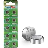10 Adet LR44 AG13 A76, G13, L1154, SR44, G13A 1,5 V PoundMax Alkalin D&uuml;ğme Pil Paketi Cıva i&ccedil;ermeyen, sızdırmaz, uzun raf &ouml;mr