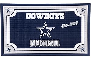 Team Sports America 41EM3808 Dallas Cowboys Embossed Door Mat, 30" x 18"