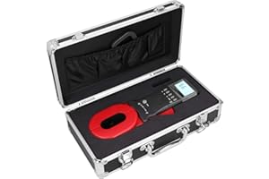 DEROR ETCR2000 0,01‑1200Ω Erdungsmesszange für Erdungswiderstandsmessgerät Digitale Stromzange mit LCD-Anzeige und Alarm,Anti-Störungen,Strommesszange Ununterbrochenes Arbeiten für Etwa 30 Stunden