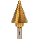 NEIKO 10194A Titanyum Kademeli Matkap Ucu, Y&uuml;ksek Hızlı Alaşımlı &Ccedil;elik, Ahşap ve Metal İ&ccedil;in Delik Genişletici, 0.6-3.5 cm Ara