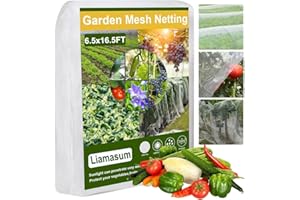LIAMASUM Gardening Mesh Netting Garden Ultra Fine Mesh Net for Pest Barrier Bird Netting Mosquito Net Row Cover Raised Bed to Protect Your Patio Vegetables Plants Fruits and Flowers (2x5m)