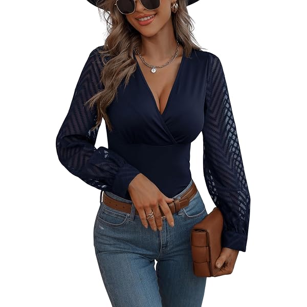 Chemisier Femme élégant Y2K - Épaules Dénudées, Dentelle Transparente, Manches Longues, Style Gothique - 7