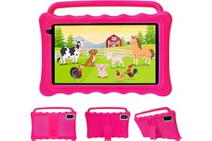 ‎BYYBUO BYYBUO 7 Inch Tablet for Kids, Android 12 Kids Tablet 2GB RAM+32GB Storage, Toddler Tablet with KIDOZ Parental Control App, Education, Games, Best Gift for Kids (Rosa)