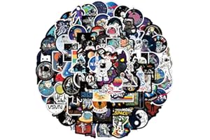 TACOMEXI Autocollants d'astronaute de la NASA 100 pièces pour ordinateur portable en vinyle pour autocollant de moto de planche à roulettes de bagage automatique pour les adolescents et les adultes