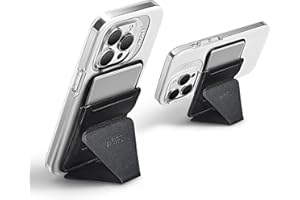 MOFT Snap Portefeuille Magsafe pour iPhone 15 14 13 12 Series, Support magnétique en Cuir végane pour téléphone avec 3 Angles de Vue, Force magnétique améliorée (Noir)