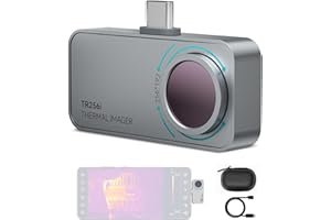 MiLESEEY TR256i Kamera termowizyjna do systemu Android Type-C, 20 g, w pełni metalowa obudowa, zakres pomiarowy -15°C ~ 600°C, rozdzielczość 25 Hz 256 x 192, 3 pomiary ciepła i 6 palet