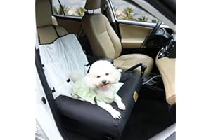 BingoPaw Fotelik samochodowy dla psa: Torba transportowa dla kota kosz dla małego psa samochód wodoodporny materiał Oxford z pasem bezpieczeństwa dla zwierząt mały rozmiar - 56x43x10cm