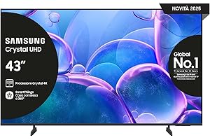 Samsung TV 43 Pouces Crystal UHD 43U7000F 4K Smart TV, Couleurs Incroyables avec Crystal Processor 4K, Écoutez Tous Les Haut-parleurs avec Q-Symphony, Données protégées Knox Security et Gaming Hub