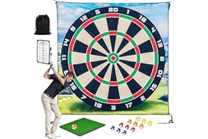 LYSTRO Sticky Golf Darts Chipping Game - Indoor/Outdoor Practice Mat for Kids & Adults, Training Aid for Golf Lovers & Beginners