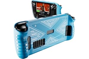 Teyomi Steam Deck Hülle, Steam Deck Case, Silikon Schutzhülle für Steam Deck, TPU Steam Deck Hull, Steam Deck Zubehör - Blau