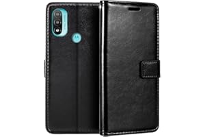 SHANTIME PU Leather Phone Wallet Case Compatible with Motorola Moto E20, Magnetic Flip Cover with Card Slots, Full Protection and Stand Function