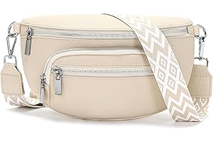 Sasrymnl kleine bauchtasche damen beige umhängetasche damen klein gürteltasche Veganes Leder handtasche crossbody bag