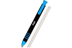 ‎LÄUFER Läufer 69545 Radierstift blau, inkl. 2 Ersatzradierer, nachfüllbarer Radiergummi, sehr präzise, Blisterkarte enthält 1 Radierstift und 2 Ersatzradierer