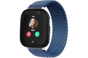 Lurmerea 20 mm nylonarmband kompatibelt med Xplora X6 Play/Pro/Gen 2, Blå, 120mm, Klassisk