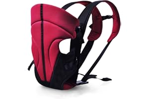 SONARIN Nouveau Coffre-fort et Confortable,boucle arrière renforcée,porte-bébé respirant Multifonctionnel Ergonomique,Adaptez votre enfant à la croissance,Variété d'emplacements(Rouge foncé)