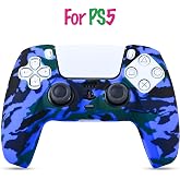 Kontorland PS5 Gamepad Uyumlu Silikon Kılıf - Color Chaos (Night Blue Camo)