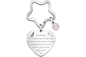 QMVMV Best Friend Keyring Gifts sentimental inspirational gift for cheer up women friendship present for her