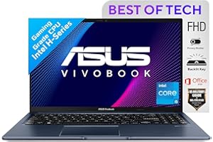 ASUS Vivobook 15 Thin and Light Laptop,Intel Core i5-12500H 12th Gen, 15.6" (39.62 cm) FHD, (16GB RAM/512GB/Win11/Office 2021