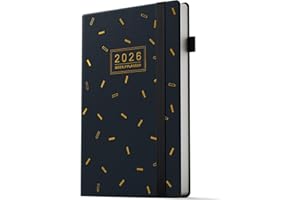 TDOLISSTE - Kalender 2026 Wochenplaner A5 Terminplaner für Lehrer, Schüler, Büro, Mehrsprachiges 1 Woche 2 Seiten, Januar 2026 - Dezember 2026 (Schwarz)