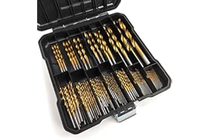 SYULCR 99 Stück Teiliges Spiralbohrer-Set, Metrische Bohrer 1,5–10 mm, für Metallbearbeitung, Holzbearbeitung, Kunststofflochbohrungen (99)