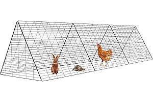 Runify Chicken Run – La soluzione definitiva per la corsa di polli/conigli in metallo per corse di polli e recinti per polli all'aperto, 3 m x 78 cm x 68 cm