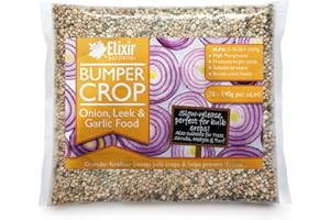 Elixir Gardens Bumper Crop Onion, Leek & Garlic Food | 500g-25kg Weights Available in Bags & Tubs | Bulb Root Fertiliser & Plant Feed | 5kg Bag | Treats over 70sqm