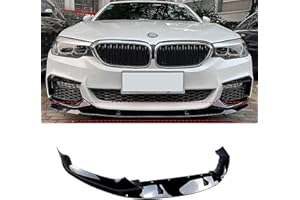 TWITTO Lèvre de Pare-Chocs de Spoiler Avant pour BMW 5 Series G30 M Sport 2018-2020, Accessoires de Garniture extérieure du kit de Corps de Lame de séparateur inférieur,Glossy Black