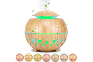 KDISHKRA Diffusore di Oli Essenziali 160ml Ultrasuoni Umidificatore, Diffusore di Aromi con Connessione USB e 7 Colori LED e pegnimento Automatico Senza Acqua per Ufficio Casa Soggiorno Camera