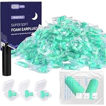 Bouchons D'oreille SURFOU - 60 Paires, Réduction Bruit 38 DB, Mousse Mémoire Forme - Pour Dormir, Voyage, étude - Confort Côté, Réutilisables, Boîte Rangement