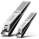 BEZOX Well-Made Nail Clipper Set 2 Pcs, Wide Jaw Opening Nail Clipper for Fingernail and Toenail, Premium Stainless Steel Sha