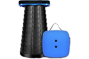 LUXJET Portable Camping Stools Folding Lightweight - Load Capacity 484 LB, Retractable Plastic Foldable Collapsible Stool for Camping Fishing Hiking BBQ Outdoors Indoors Kitchen