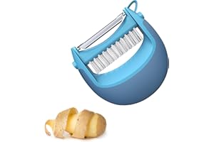 Empava Potato Peeler with Brush, Vegetable, Easy, Speed and Multifunctional Peeler, Blue