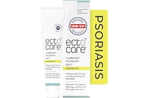 ectocare® Psoriasis Creme Akut mit 5% Ectoin 30ml | Schuppenflechte Salbe ohne Kortison | Medizinprodukt Reduziert Schuppenbildung, Juckreiz & Rötungen | Lindert trockene, rissige & schmerzende Haut