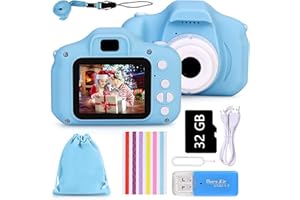 FABURO Kids Camera Appareil Photo Numérique Enfant Mini Numérique Caméra pour Enfant Mini Toy Camera avec écran 1080P et Carte SD de 32 Go Cadeaux créatifs