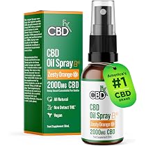 CBDFX 2000mg CBD Spray High Strength Flavoured CBD Oil Zesty