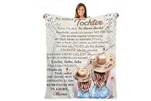 UOOYAA Cuddly Blanket Personalised Gifts Blanket To My Daughter German Mother to Daughter Positive Encouragement and Love Daughter Flannel Blanket