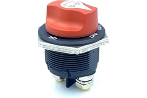 IRYNA Interruttore Stacca Batteria,Interruttore Staccabatteria auto,interruttore di scollegamento batteria,Max 32 V 200 A CONT 300 A INT on/off Interruttori di isolamento batteria per Barca camper
