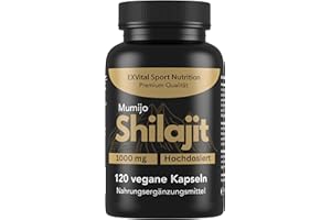 ‎EXVITAL Mumijo Shilajit Kapseln, hochdosiert 1000mg pro Tagesdosis, das Original aus dem Himalaya, 120 Kapseln, vegan & laborgeprüft