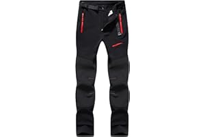 BenBoy Pantaloni Trekking Uomo Invernali Impermeabile Pantaloni da Sci Neve Arrampicata Escursionismo Caldo Pantaloni Softshell Outdoor