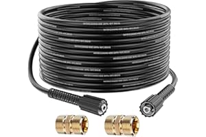 STONE BANKS Tuyau de Rechange d'extension pour Nettoyeur Haute Pression 10m, 2000 PSI M22 Femelle Flexible avec M22 Fileté Mâle Remplacement Connecteur pour Karcher Standard M22-14 Connexion