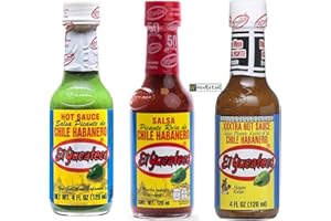 OsoRetail pack D x3 de salsas picanetes de EL Yucateco de México | Salsa Kutbil-ik XXXtra, Salsa Roja y Salsa Verde | 3x120ml | Hot Fiesta