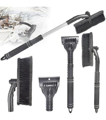 Balai à Neige 2 En 1 Grattoir Givre Voiture – Brosse à Neige + Pelle à Glace Pour Pare-Brise, SUV, Camion