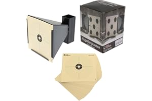 ‎OPTACS OpTacs - Kugelfang 14x14 cm Trichter aus Metall inkl. 50 Zielscheiben für Luftgewehr Zielscheibe …