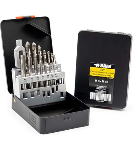 Set Maschi A MACCHINA, Filiere, Punte HSSE, Fori Passanti E Ciechi M 3 12 - Foto 5