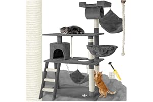 Torre para gatos y centro de actividades TecTake de 141 cm
