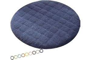 MCNDSI Rund Sitzkissen Stuhl Stuhlkissen 30/40/35/50/45 cm Sitzkissen Baumwolle Sitzpolster Stuhlauflage für Outdoor Indoor Gartenstuhl Küche oder Esszimmerstuhl(K9,1PC_16INCH/40CM)