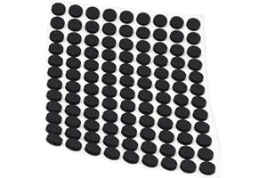 Adsamm®/108 x självhäftande halkfria dynor av Epdm cellgummi/ø 10 mm/svart/rund/2,5 mm starka halkskydd