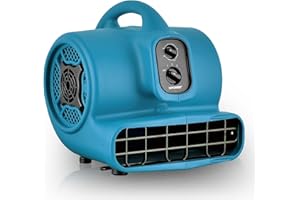XPower Mighty Centrifugal Air Mover, suszarka do karpet Dryer, Floor Fan, Blower, Stackable, Daisy Chain, do odbudowy uszkodzeń wody, Janitorial, Plumbing, Home Use (niebieski, P-450T 1600CFM)